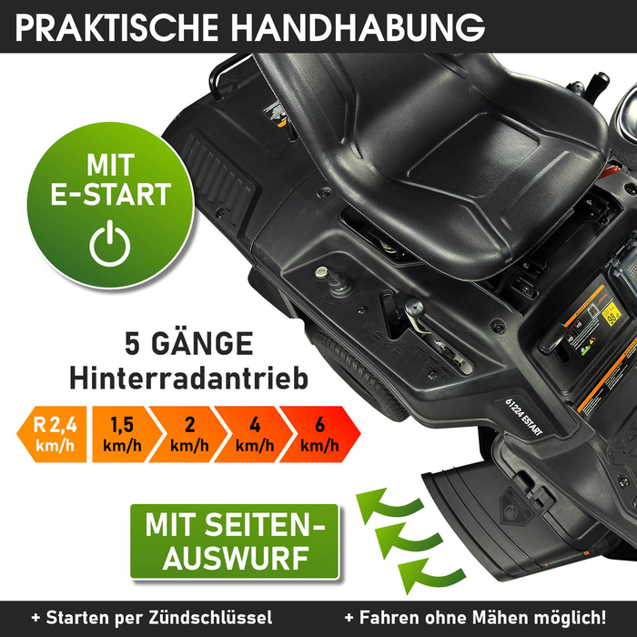 BRAST 61224 ESTART Aufsitzrasenmäher – Bild 11