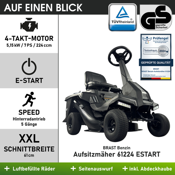 BRAST 61224 ESTART Aufsitzrasenmäher – Bild 9