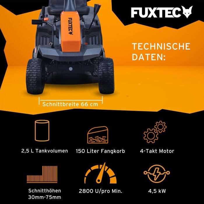 FUXTEC FX-RMR66 Aufsitzrasenmäher – Bild 2
